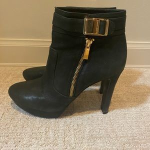 Vince Camuto Black Leather Booties